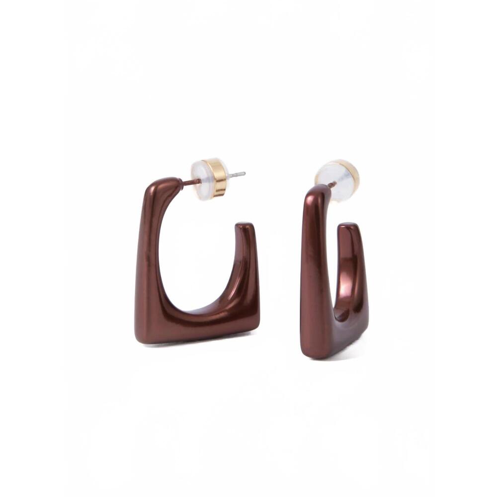 NEW MELANIA CLARA women's ivy earrings in chocolate